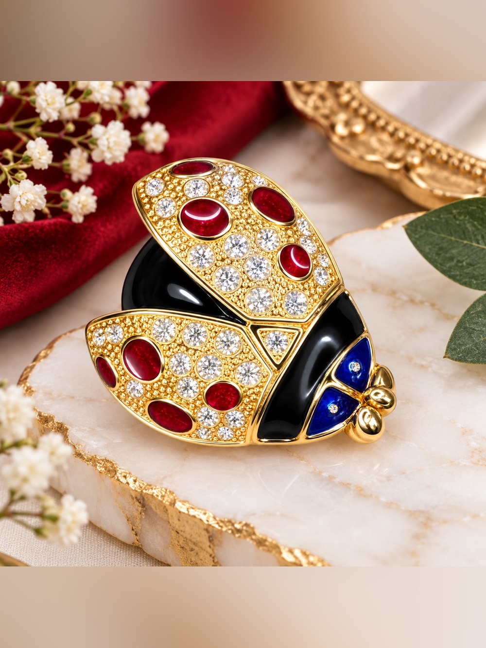 Monet Vintage Ladybug Brooch